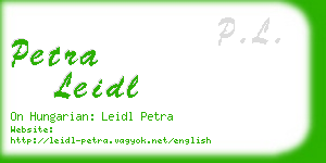 petra leidl business card